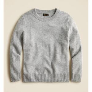 J.Crew Kids Cashmere Crewneck Sweater Gray Classic Girls Medium Age 8-9 NWT